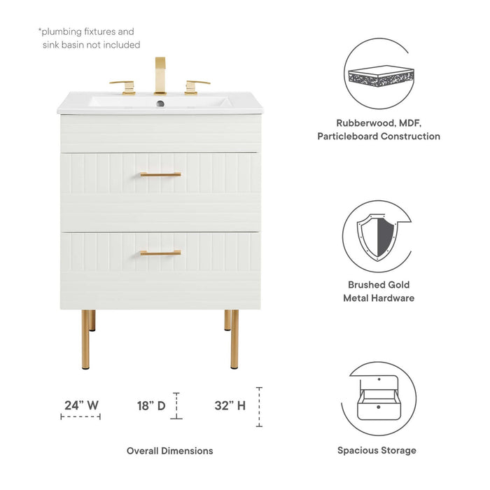 Daybreak 24" Bathroom Vanity Cabinet (Sink Basin Not Included)