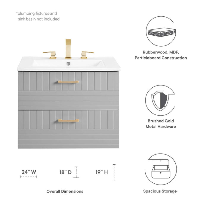 Daybreak Wall-Mount Bathroom Cabinet Basin Not Included