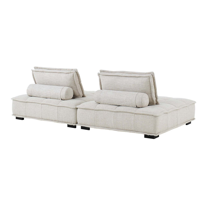 Saunter 2-Piece Tufted Fabric Fabric Loveseat