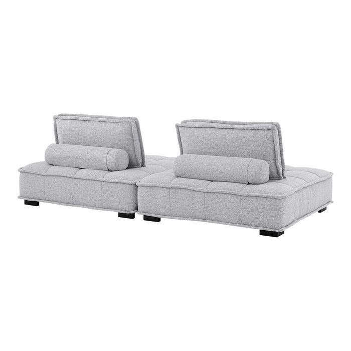 Saunter 2-Piece Tufted Fabric Fabric Loveseat