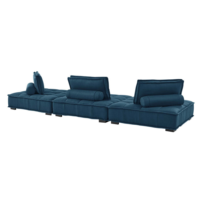 Saunter 3-Piece Tufted Fabric Fabric Sofa