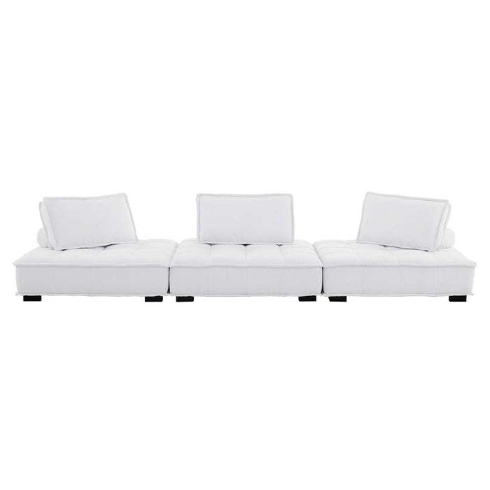 Saunter 3-Piece Tufted Fabric Fabric Sofa