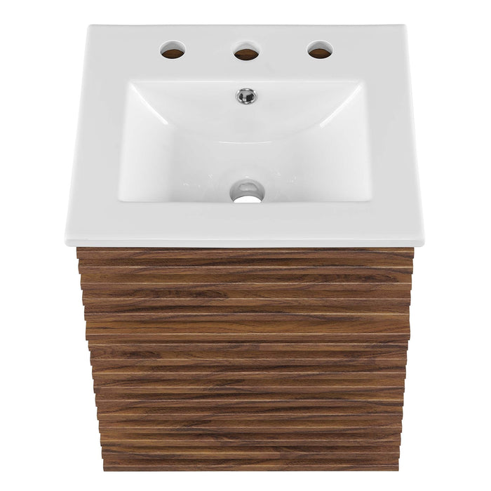 Render Wall-Mount Bathroom Vanity with White Basin Included