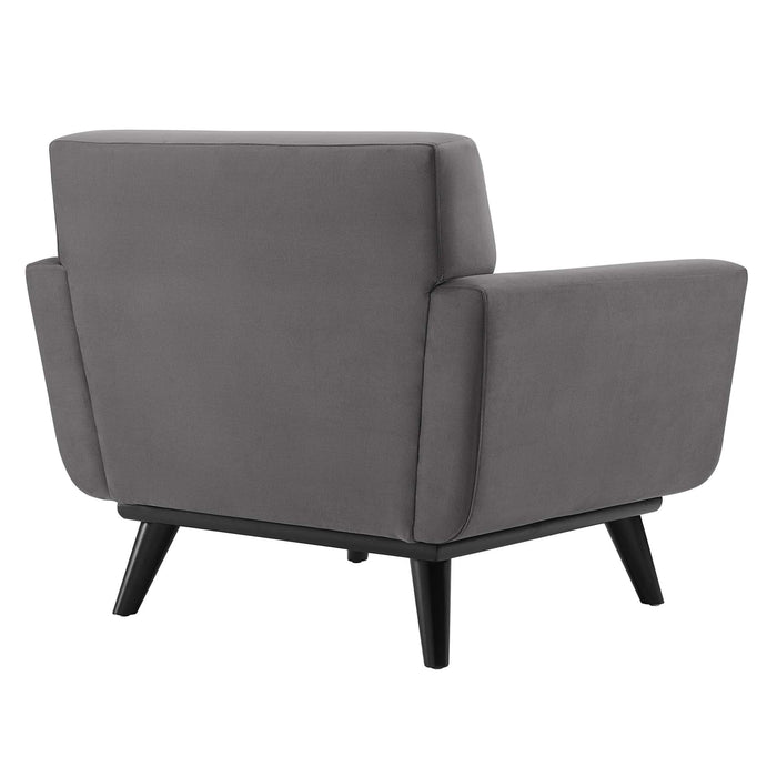 Engage Channel Tufted Performance Velvet Armchair