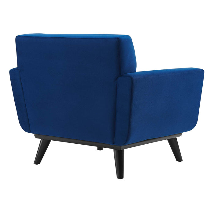 Engage Channel Tufted Performance Velvet Armchair