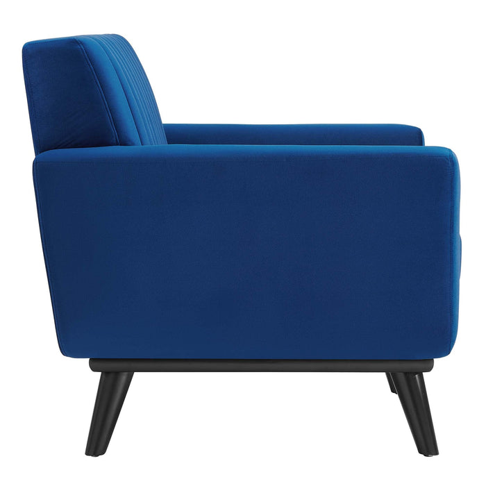 Engage Channel Tufted Performance Velvet Armchair