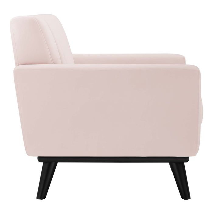 Engage Channel Tufted Performance Velvet Armchair