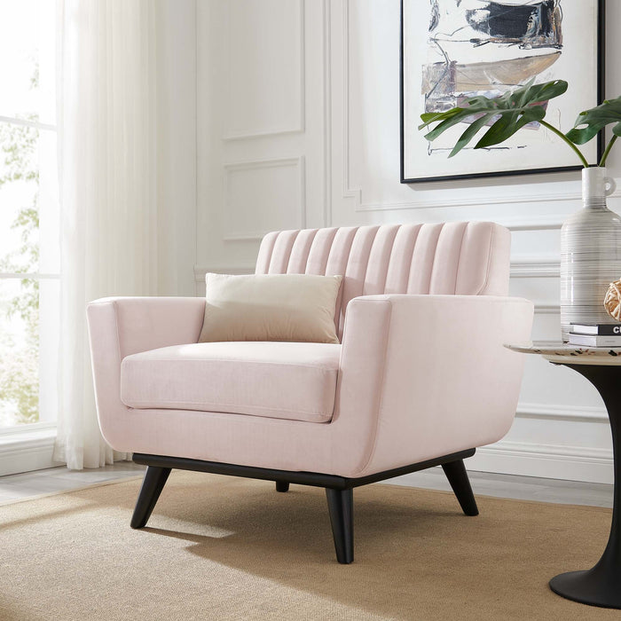 Engage Channel Tufted Performance Velvet Armchair