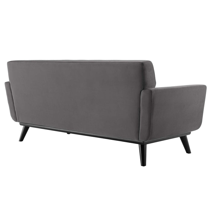 Engage Channel Tufted Performance Velvet Loveseat