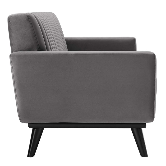 Engage Channel Tufted Performance Velvet Loveseat