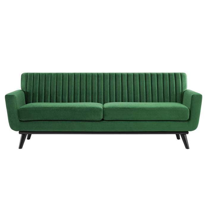 Engage Channel Tufted Performance Velvet Sofa