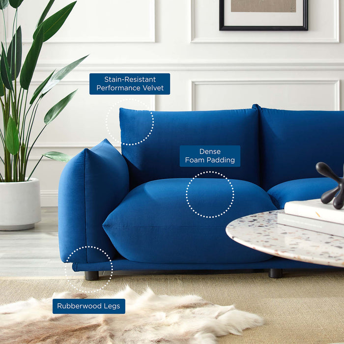 Copious Performance Velvet Loveseat