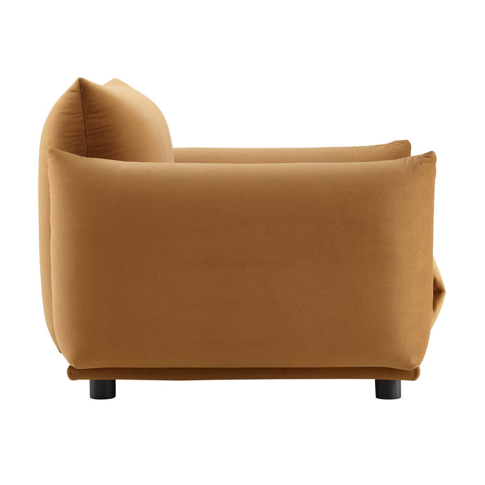 Copious Performance Velvet Armchair