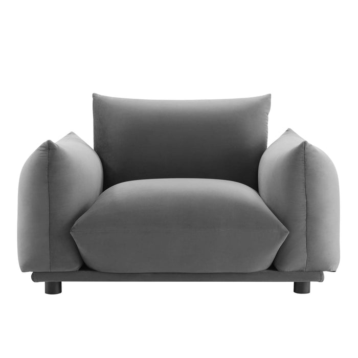 Copious Performance Velvet Armchair