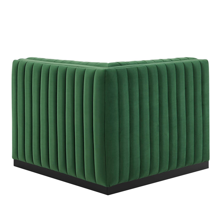 Conjure Channel Tufted Performance Velvet Left Corner Chair