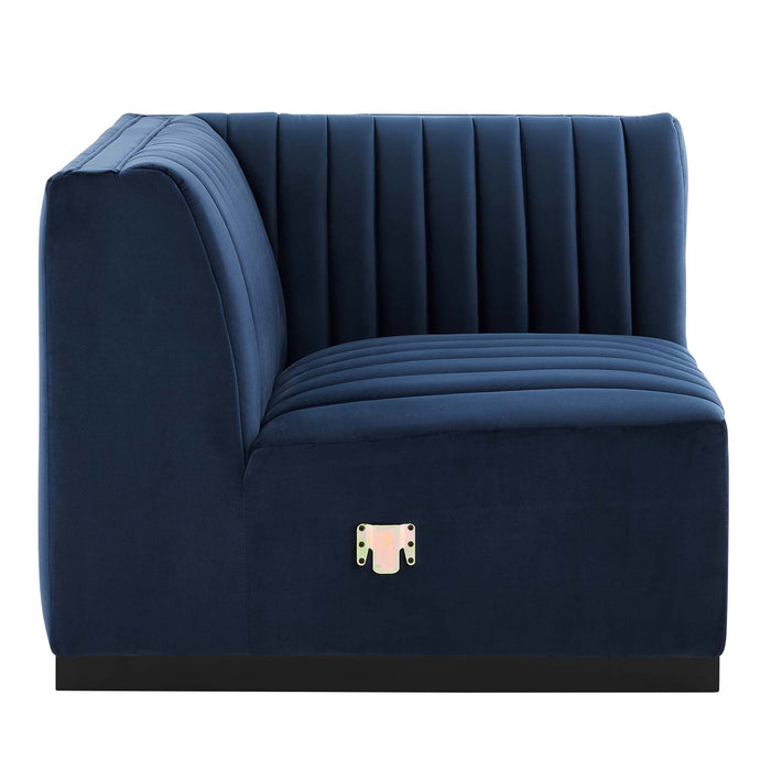 Conjure Channel Tufted Performance Velvet Right Corner Chair