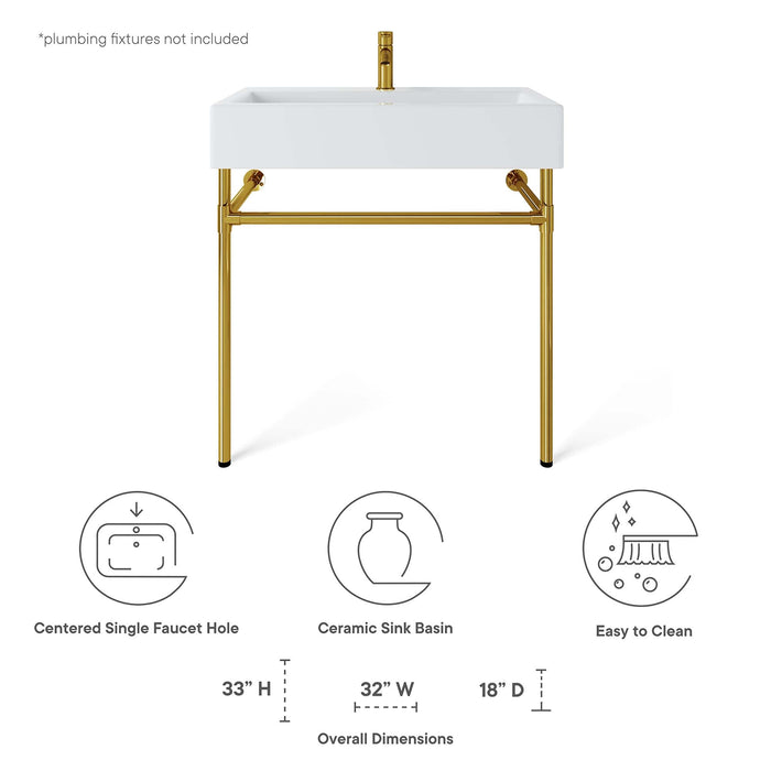 Redeem Wall-Mount Bathroom Vanity Basin Included