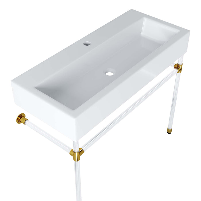 Redeem Wall-Mount Bathroom Vanity Basin Included