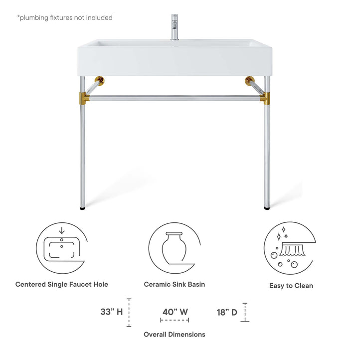 Redeem Wall-Mount Bathroom Vanity Basin Included