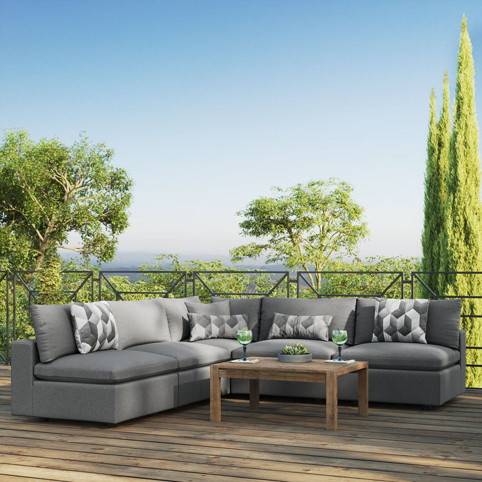 Commix 5-Piece Outdoor Patio Sectional Sofa