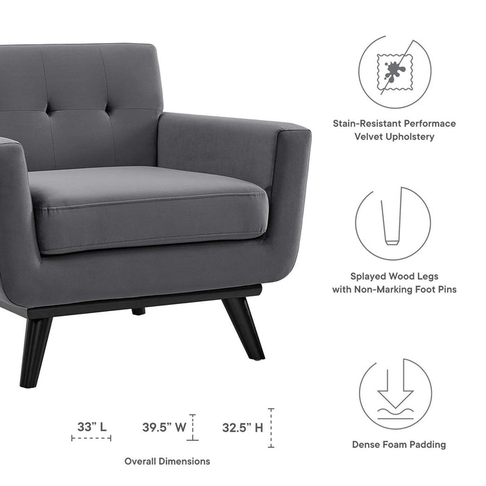 Engage Performance Velvet Armchair