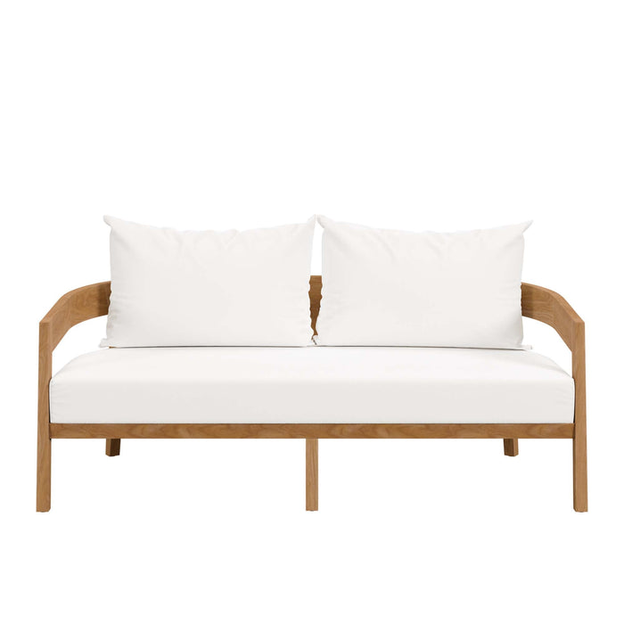 Brisbane Teak Wood Outdoor Patio Loveseat