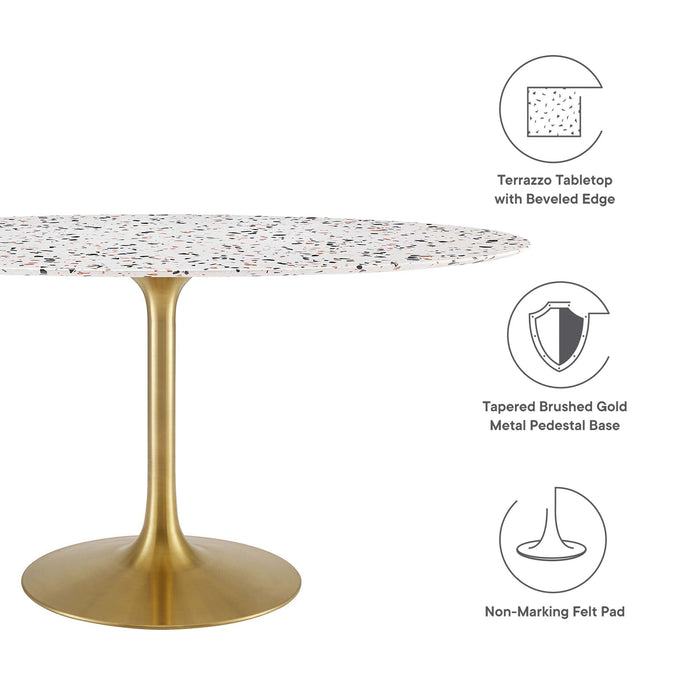 Lippa Oval Terrazzo Dining Table