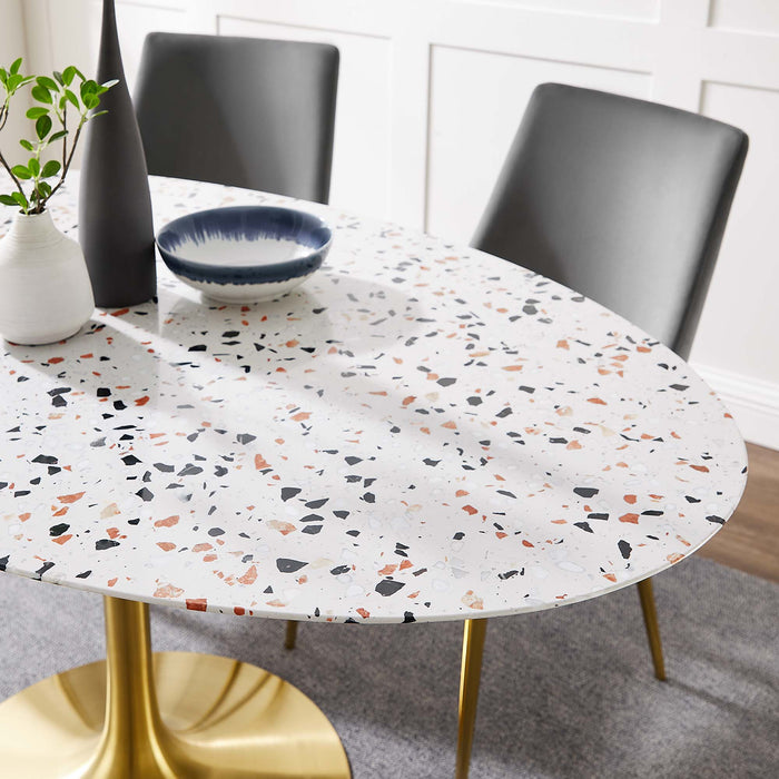 Lippa Oval Terrazzo Dining Table