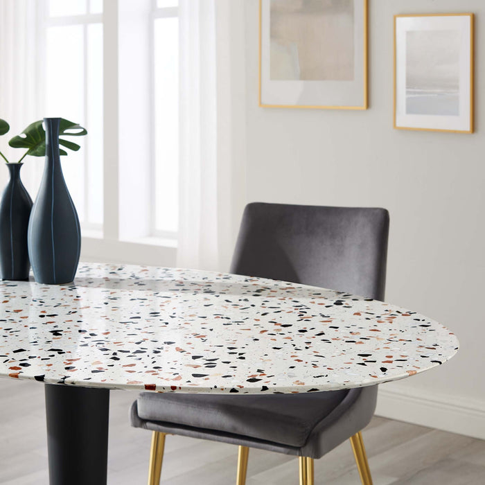 Zinque 60" Oval Terrazzo Dining Table