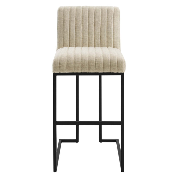 Indulge Channel Tufted Fabric Bar Stools