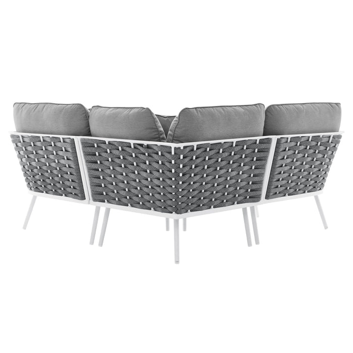 Stance Outdoor Patio Aluminum Small Sectional Sofa