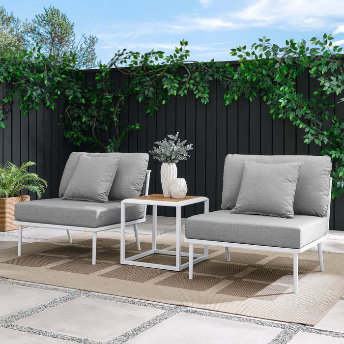 Stance 3 Piece Outdoor Patio Aluminum Set