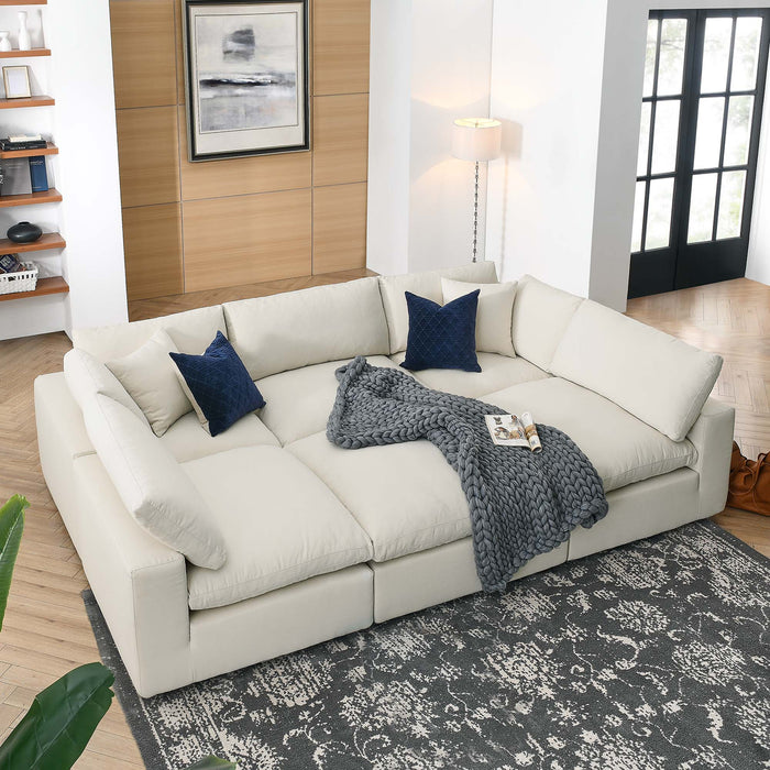 Commix Down Filled Overstuffed 6-Piece Sectional Sofa