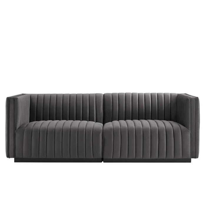 Conjure Channel Tufted Performance Velvet Loveseat