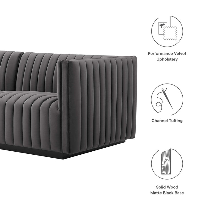 Conjure Channel Tufted Performance Velvet Sofa