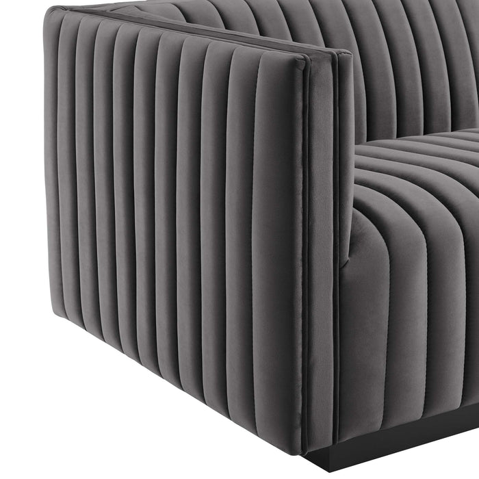 Conjure Channel Tufted Performance Velvet Sofa