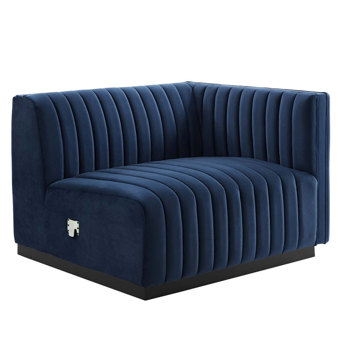 Conjure Channel Tufted Performance Velvet Sofa