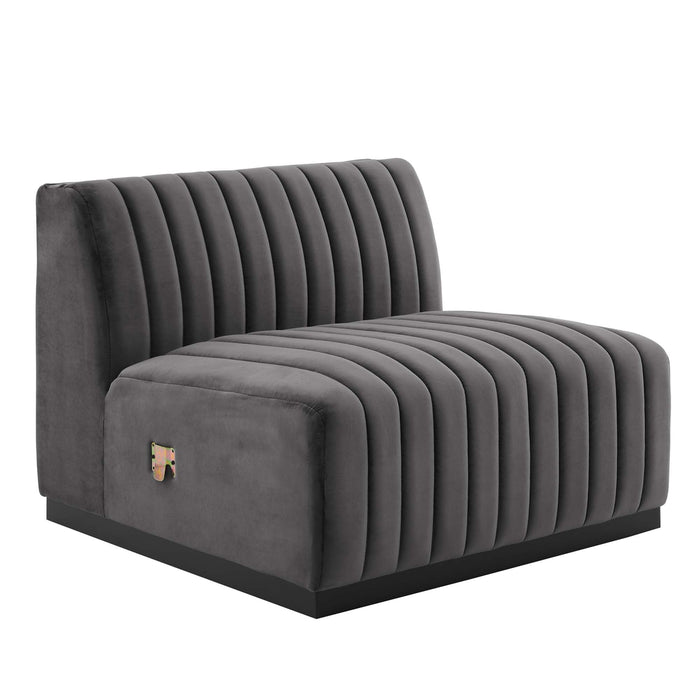 Conjure Channel Tufted Performance Velvet 4-Piece Sectional