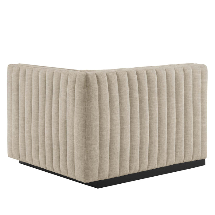 Conjure Channel Tufted Upholstered Fabric Sofa