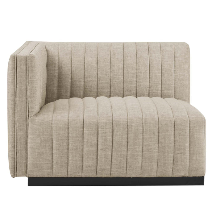 Conjure 4-Piece Channel Tufted Upholstered Fabric Sofa