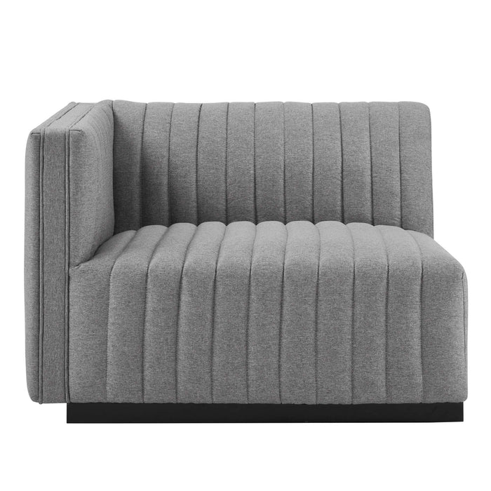 Conjure 4-Piece Channel Tufted Upholstered Fabric Sofa