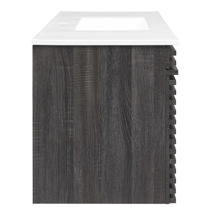 Render 48" Wall-Mount Bathroom Vanity Basin Included