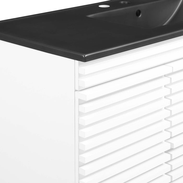 Render 48" Wall-Mount Bathroom Vanity Basin Included