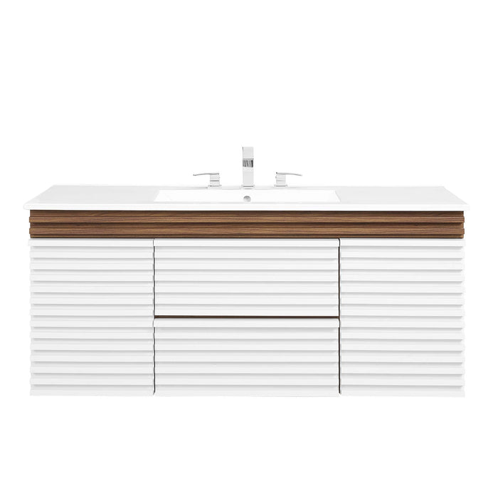 Render 48" Wall-Mount Bathroom Vanity Basin Included