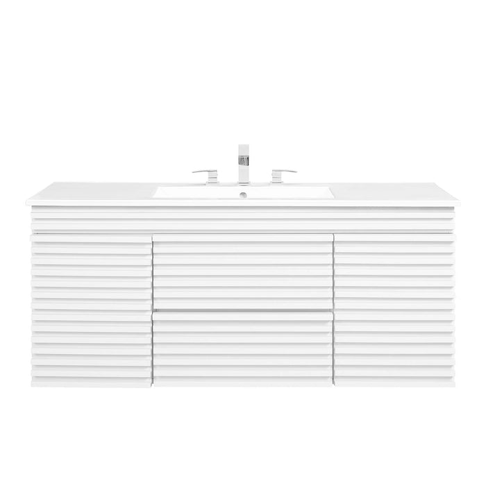 Render 48" Wall-Mount Bathroom Vanity Basin Included