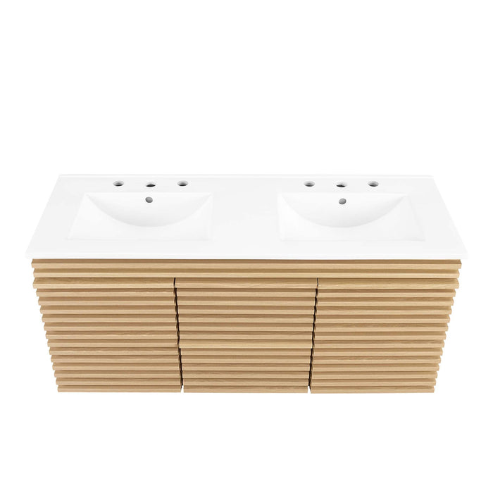 Render 48" Wall-Mount Bathroom Vanity Basin Included