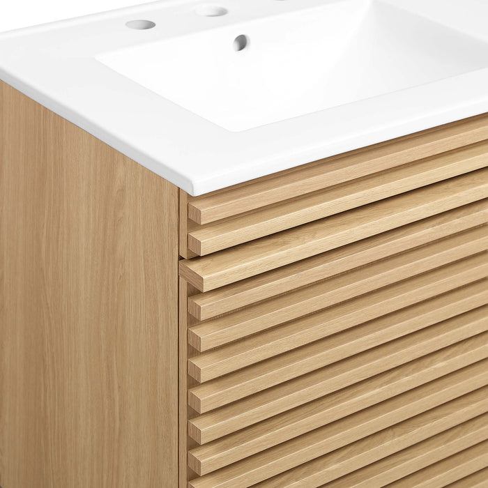 Render 48" Wall-Mount Bathroom Vanity Basin Included