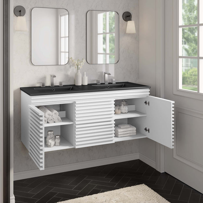 Render 48" Wall-Mount Bathroom Vanity Basin Included