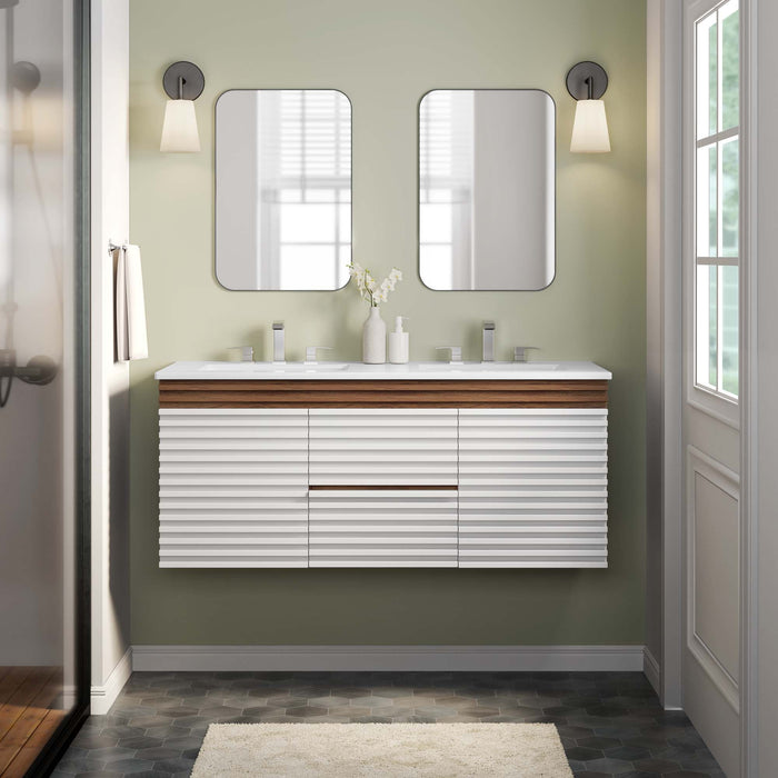 Render 48" Wall-Mount Bathroom Vanity Basin Included