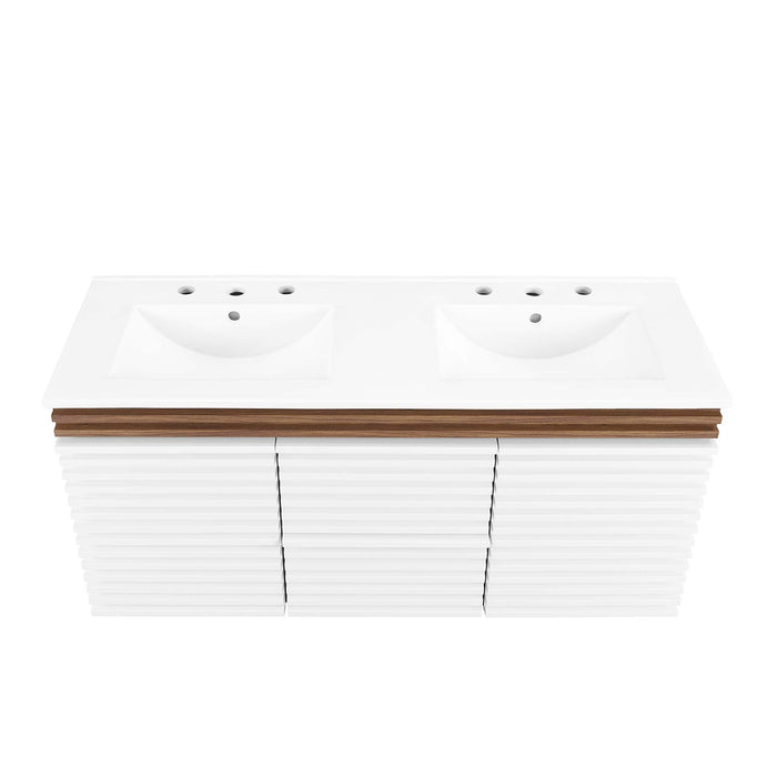 Render 48" Wall-Mount Bathroom Vanity Basin Included